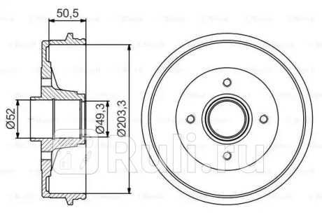 0 986 477 210 - Барабан тормозной (BOSCH) Renault Logan 2 (2013-2018) для Renault Logan 2 (2013-2018), BOSCH, 0 986 477 210