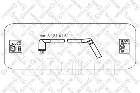 10-38403-SX - Высоковольтные провода (STELLOX) Hyundai Pony (1989-1994) для Hyundai Pony (1989-1994), STELLOX, 10-38403-SX