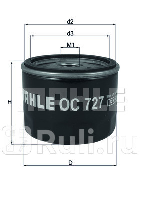 OC727 - Фильтр масляный (KNECHT) Renault Logan 2 (2013-2018) для Renault Logan 2 (2013-2018), KNECHT, OC727